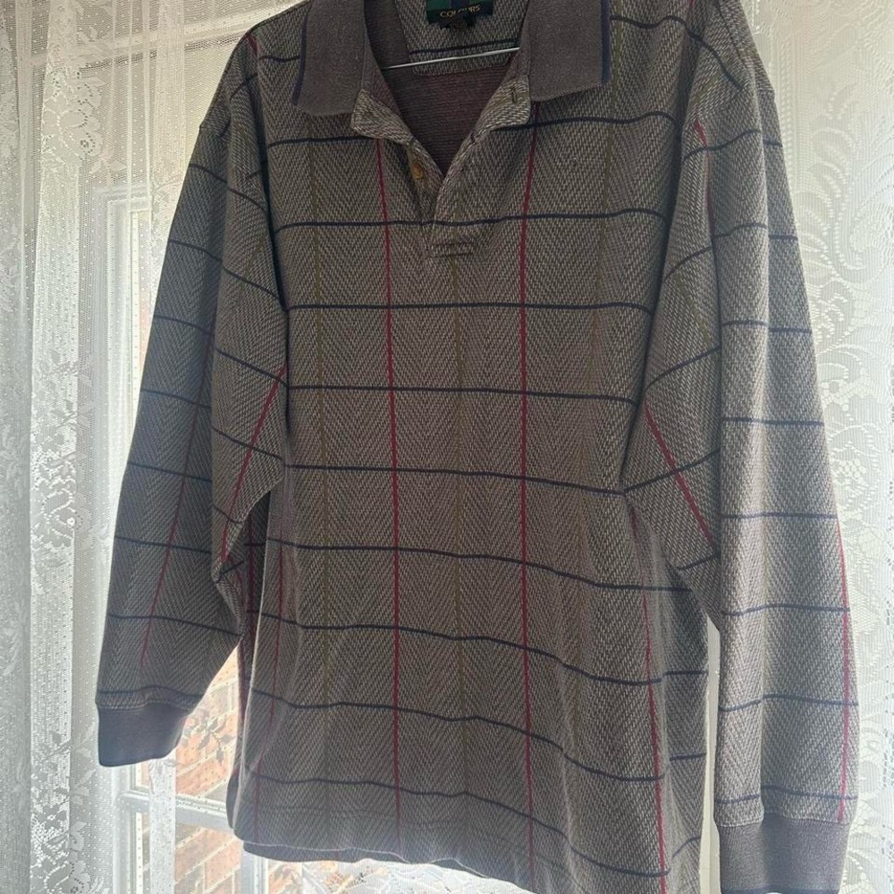 Alexander Julian Multicolor Plaid Polo Shirt